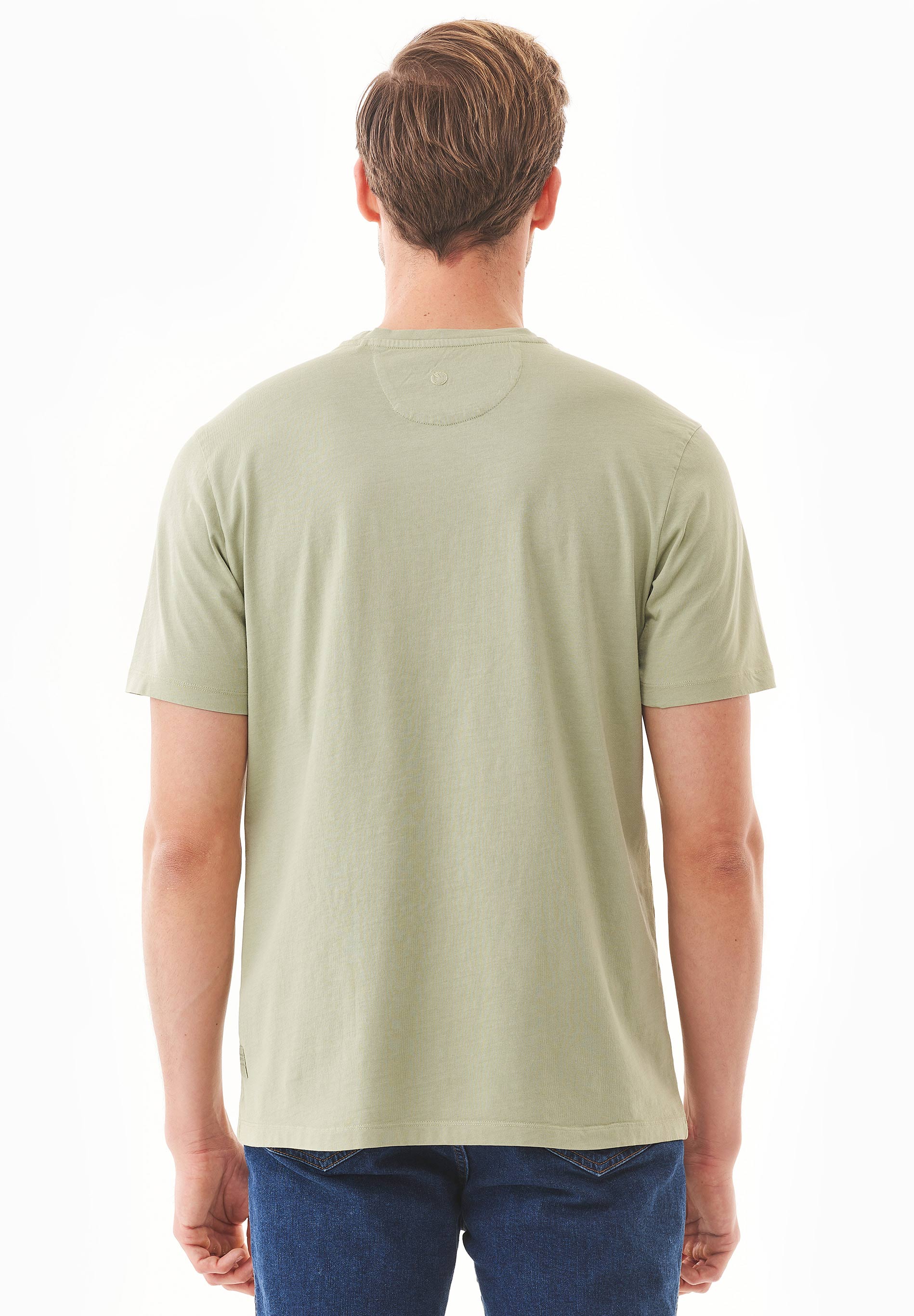 Natural Dye T-Shirt in 100% Organic Cotton in dark white mulberry leaves - Ecomarket.com