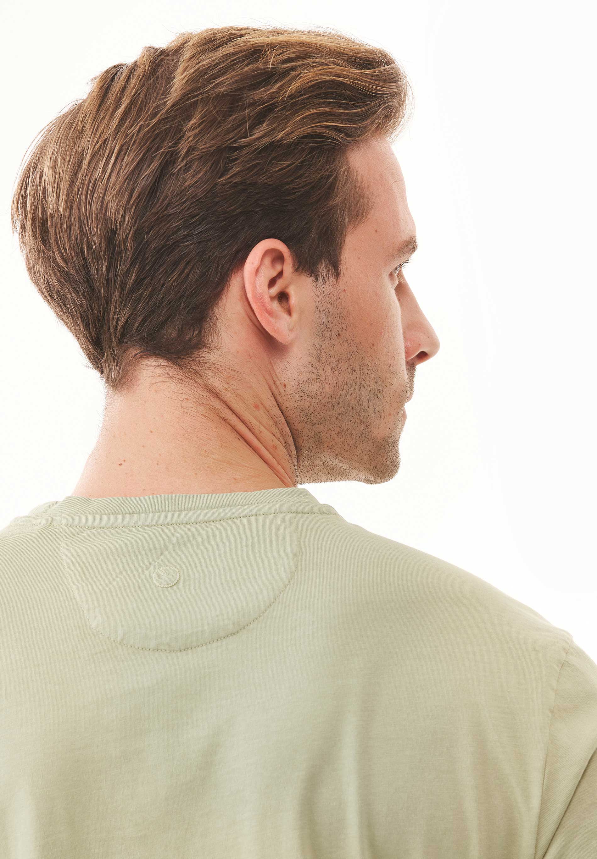 Natural Dye T-Shirt in 100% Organic Cotton in dark white mulberry leaves - Ecomarket.com