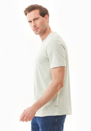 Natural Dye T-Shirt in 100% Organic Cotton in white mulberry leaves - Ecomarket.com