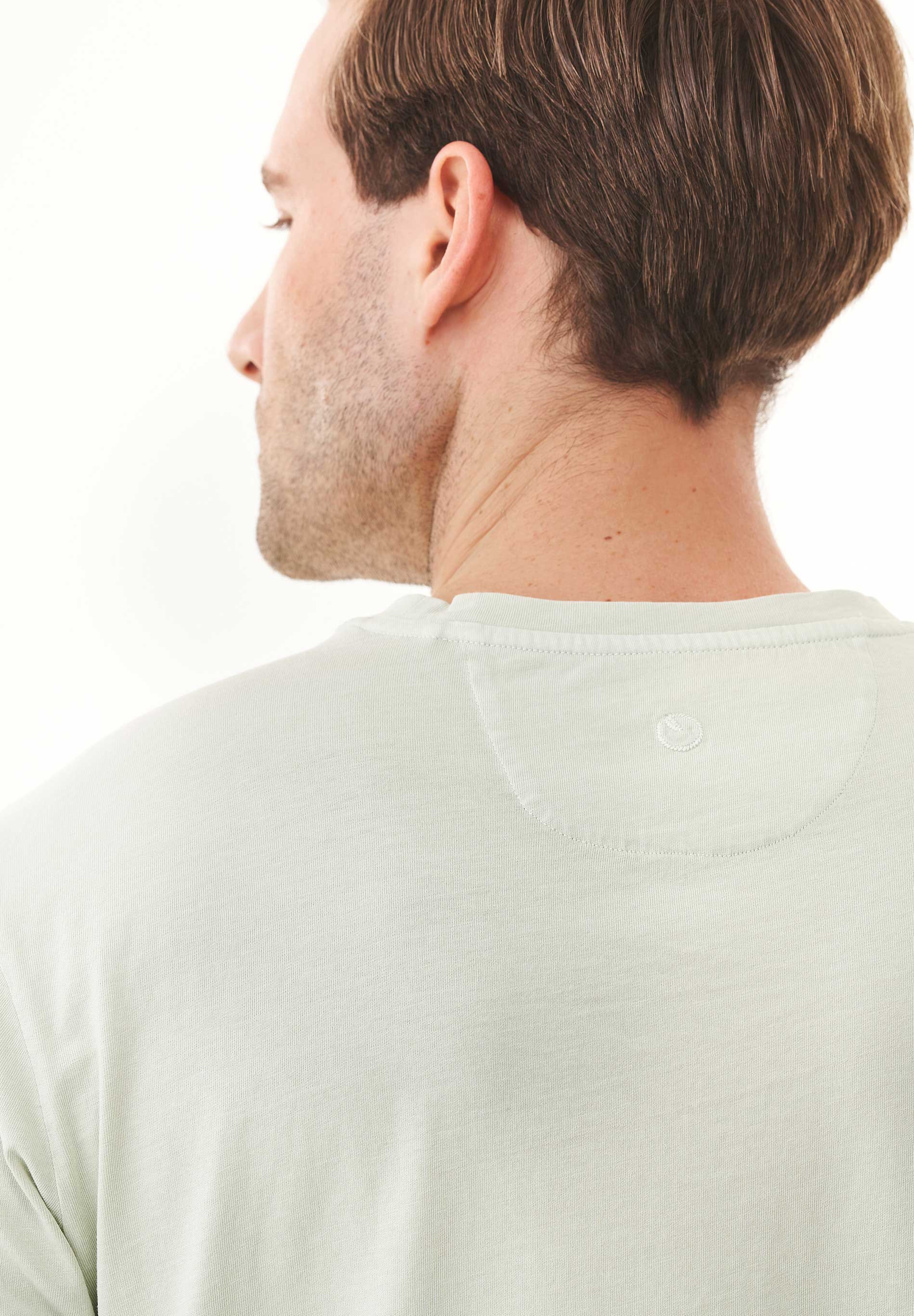 Natural Dye T-Shirt in 100% Organic Cotton in white mulberry leaves - Ecomarket.com