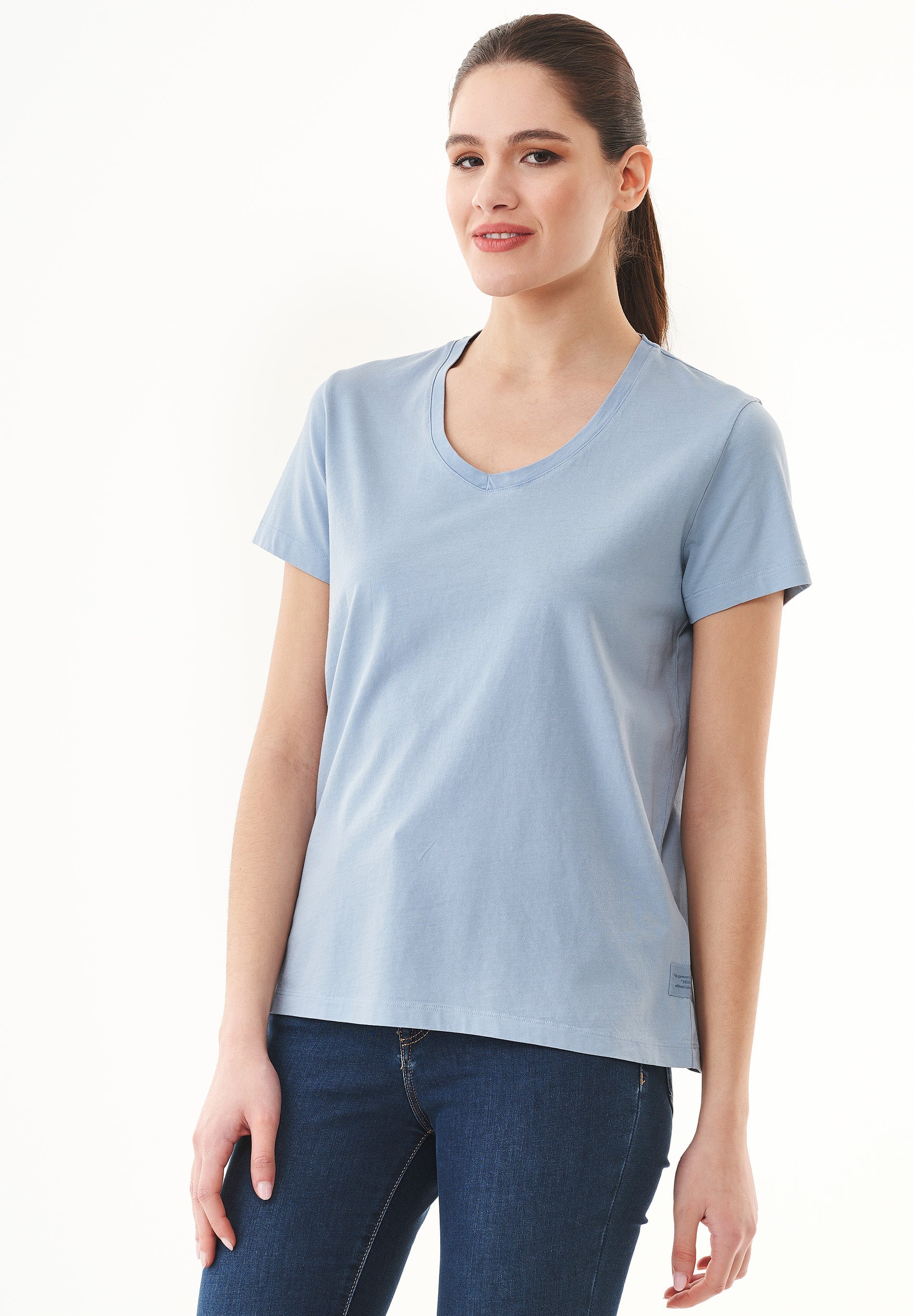Natural Dye T-Shirt in Organic Cotton indigo plant - Ecomarket.com
