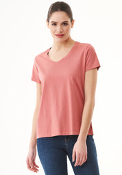 Natural Dye T-Shirt in Organic Cotton rubia flower - Ecomarket.com