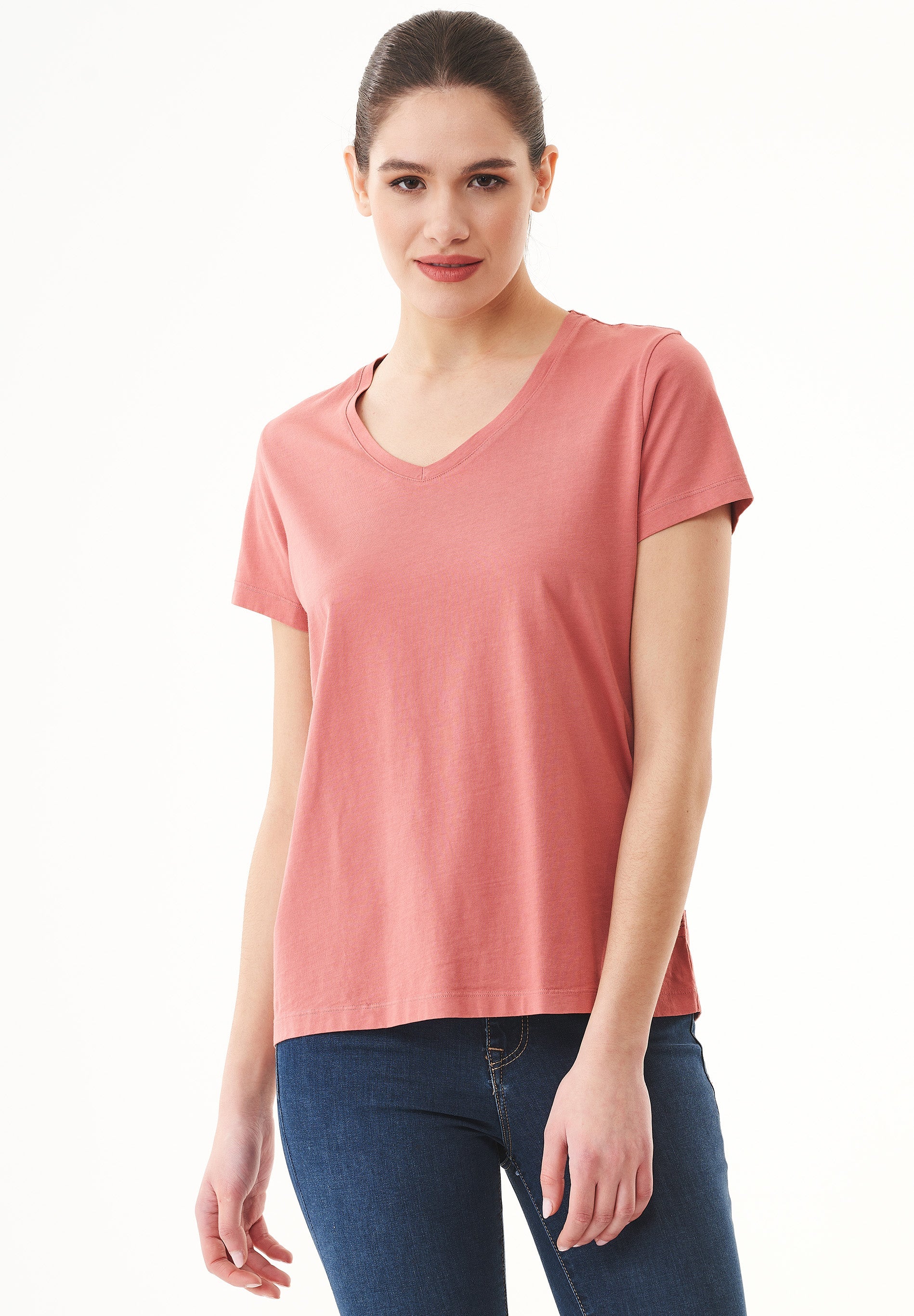 Natural Dye T-Shirt in Organic Cotton rubia flower - Ecomarket.com