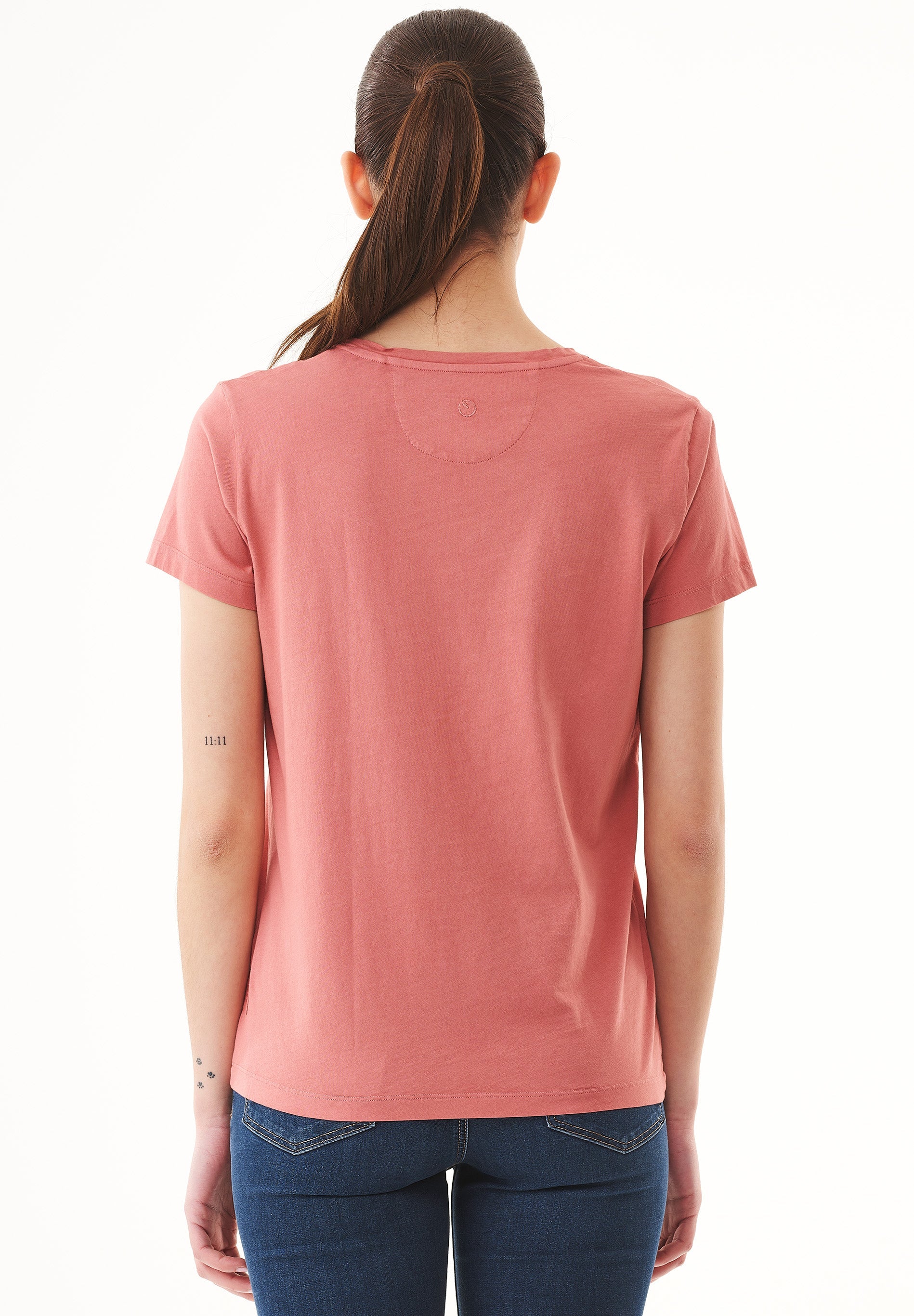 Natural Dye T-Shirt in Organic Cotton rubia flower - Ecomarket.com