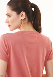 Natural Dye T-Shirt in Organic Cotton rubia flower - Ecomarket.com