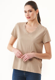 Natural Dye T-Shirt in Organic Cotton walnut husk - Ecomarket.com