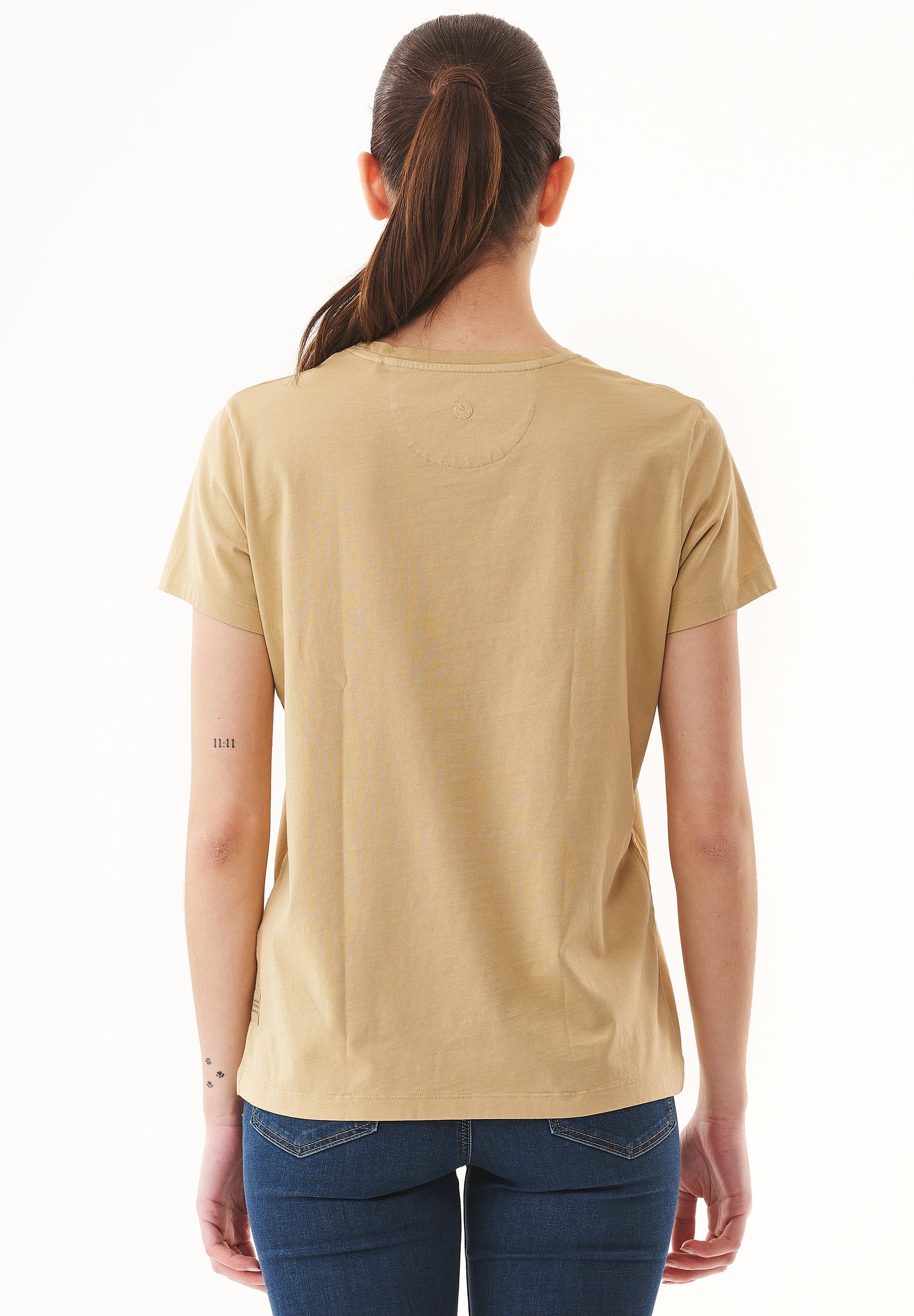 Natural Dye T-Shirt in Organic Cotton weld flower - Ecomarket.com