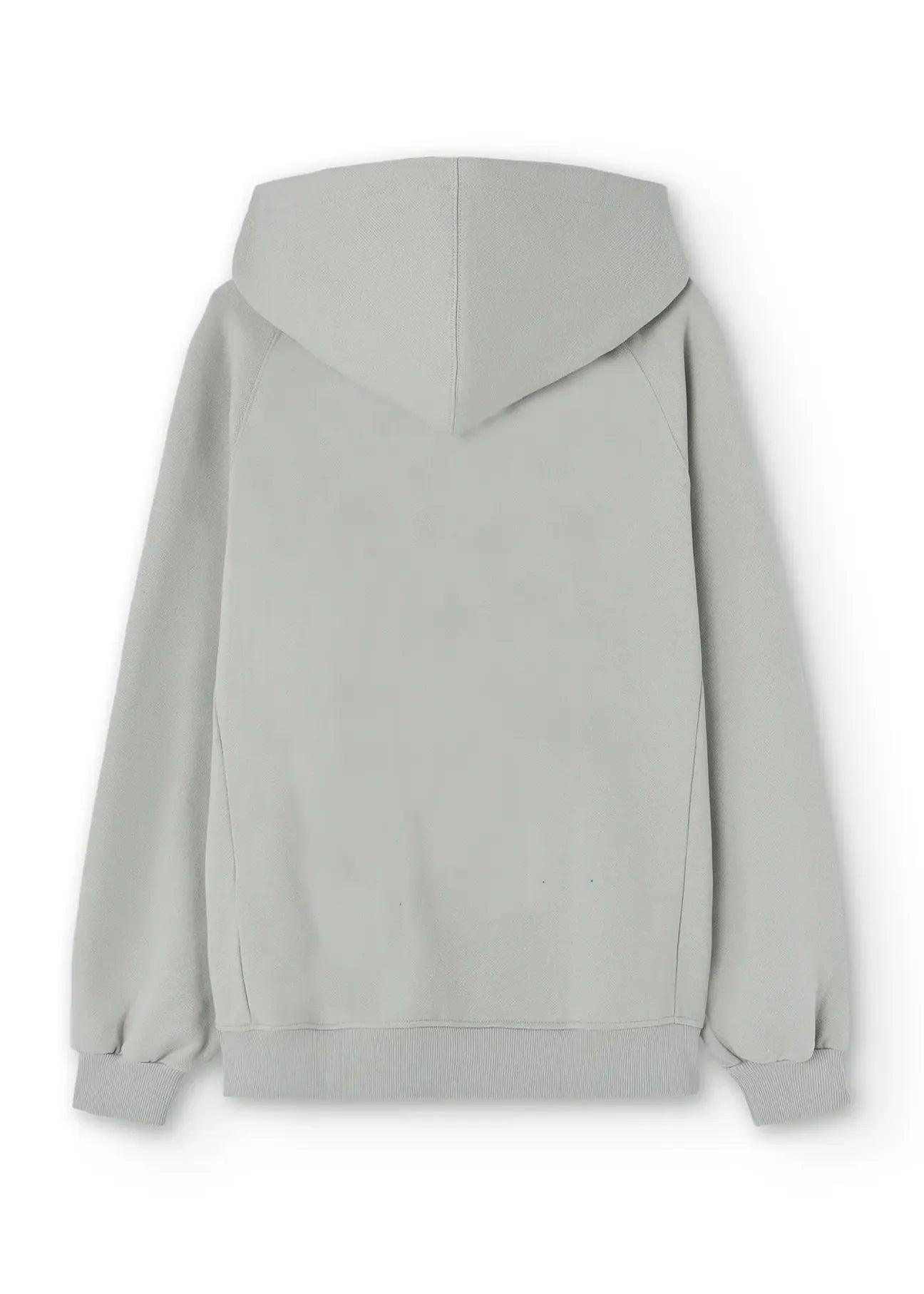 Hoodie with zipper Essential-Grey - Ecomarket.com