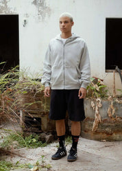 Hoodie with zipper Essential-Grey - Ecomarket.com