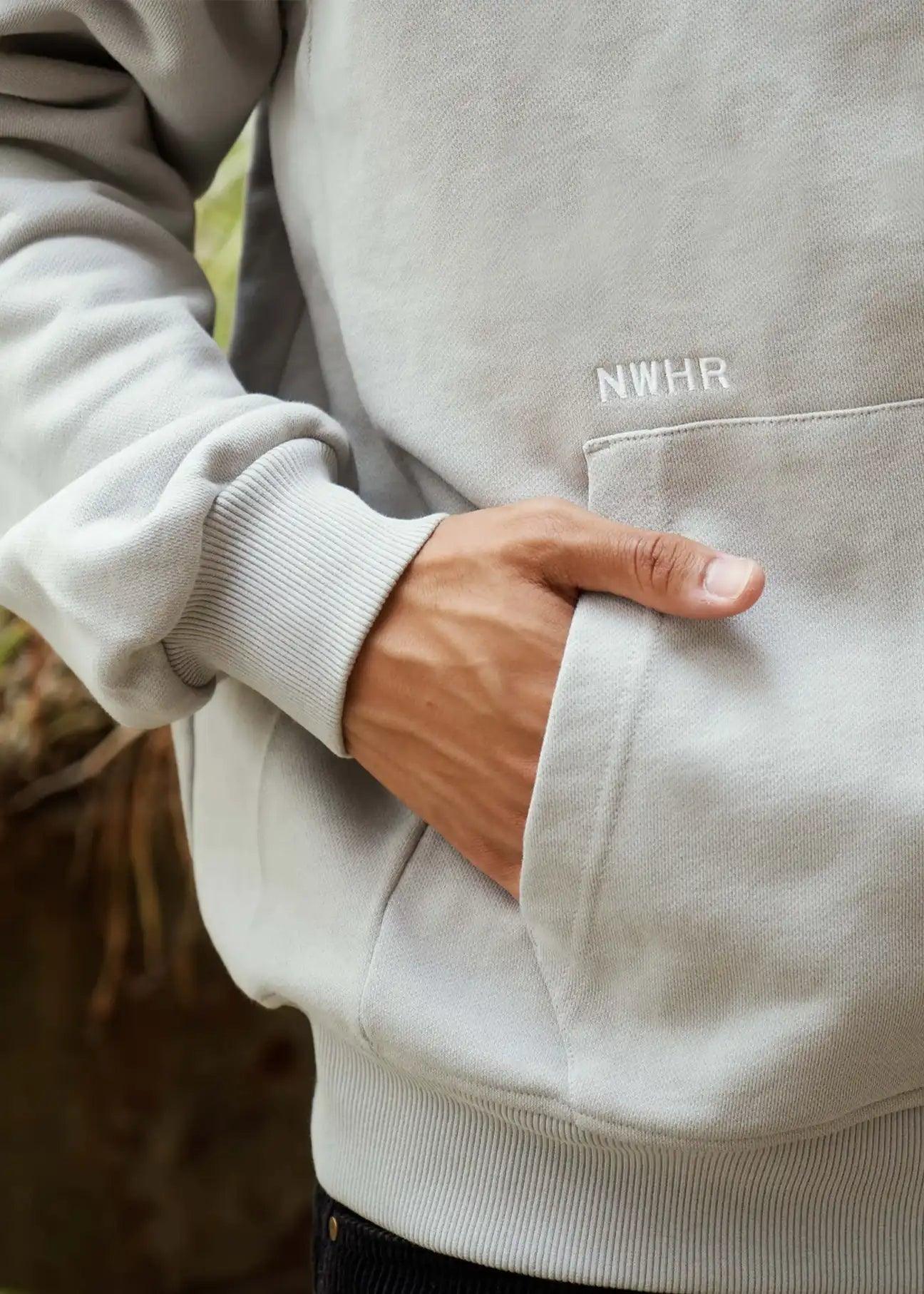 Hoodie with zipper Essential-Grey - Ecomarket.com