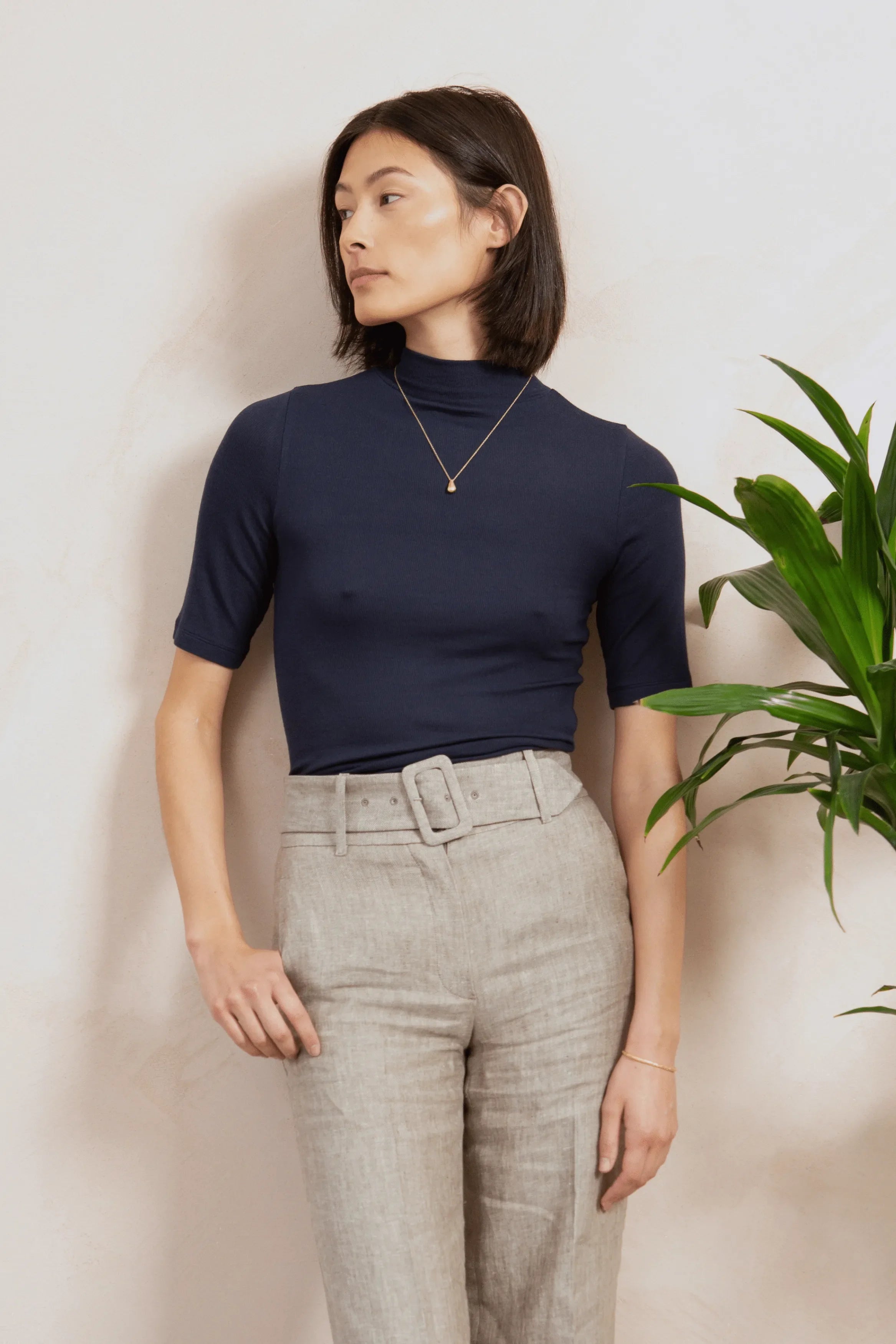 Mock Neck Micro Modal Top - Ecomarket.com
