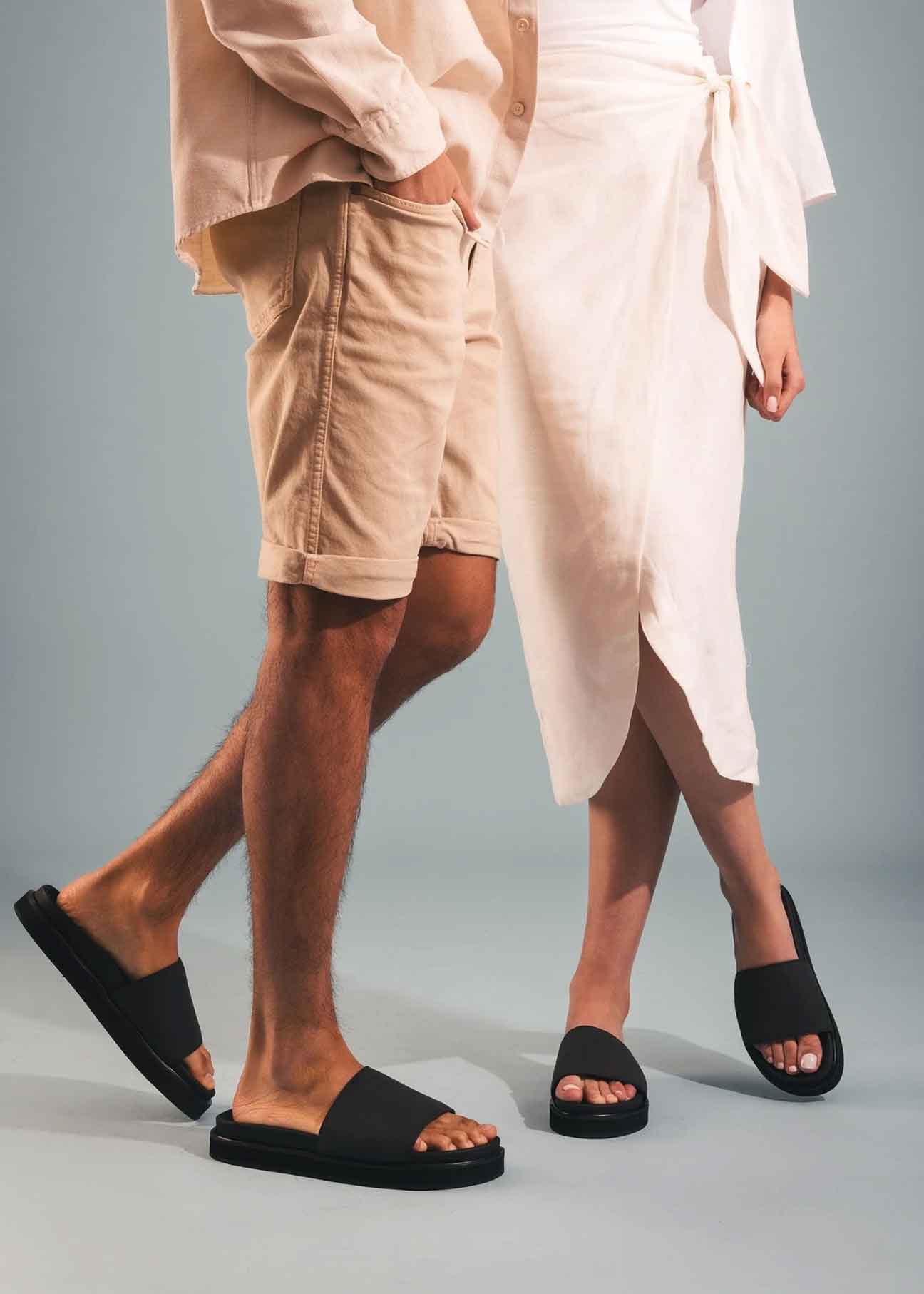 OKINA Vegan Sandals in Black - Ecomarket.com