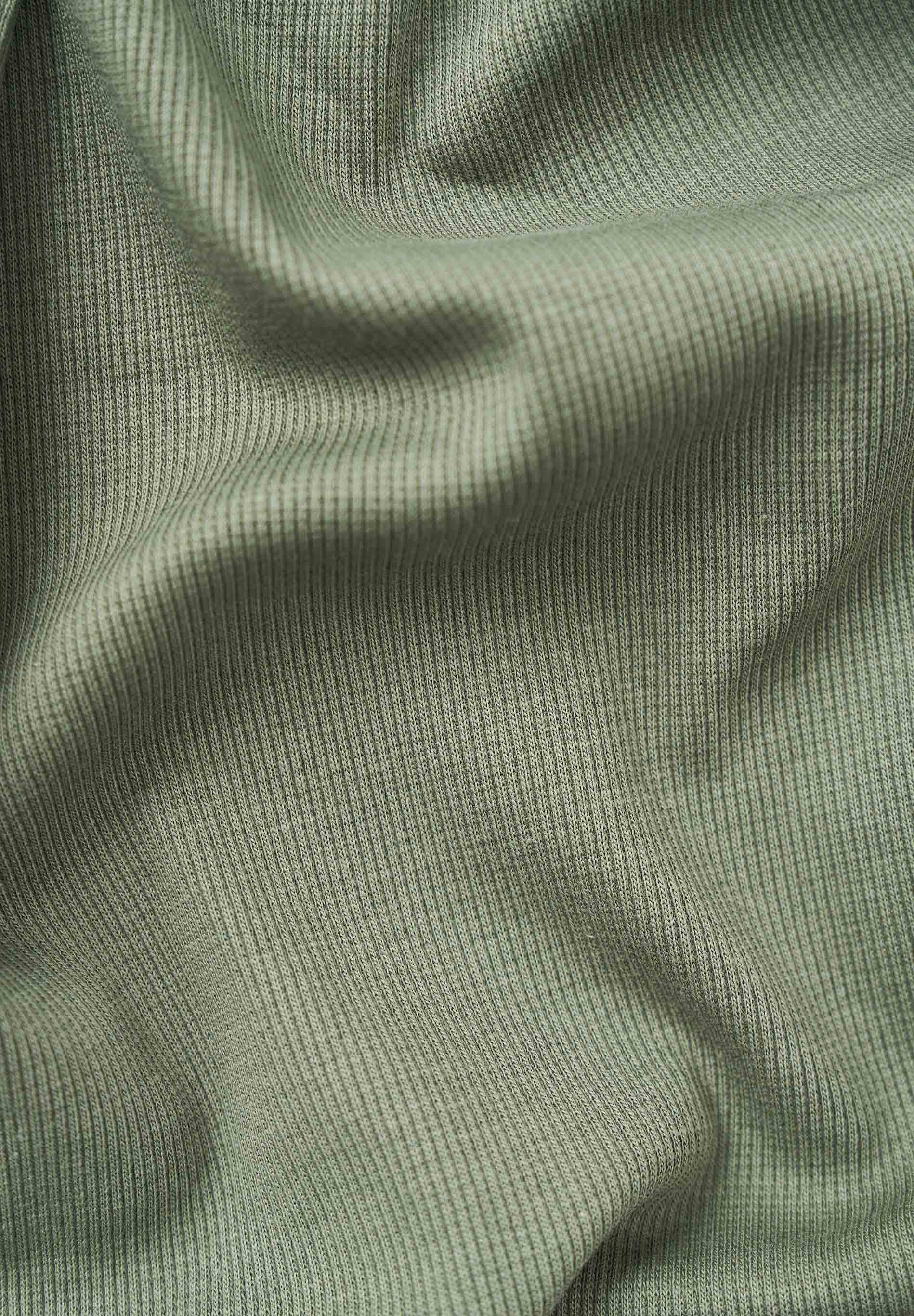 SONNIA | Cropped Ribbed Top in Organic Cotton in olive green - Ecomarket.com