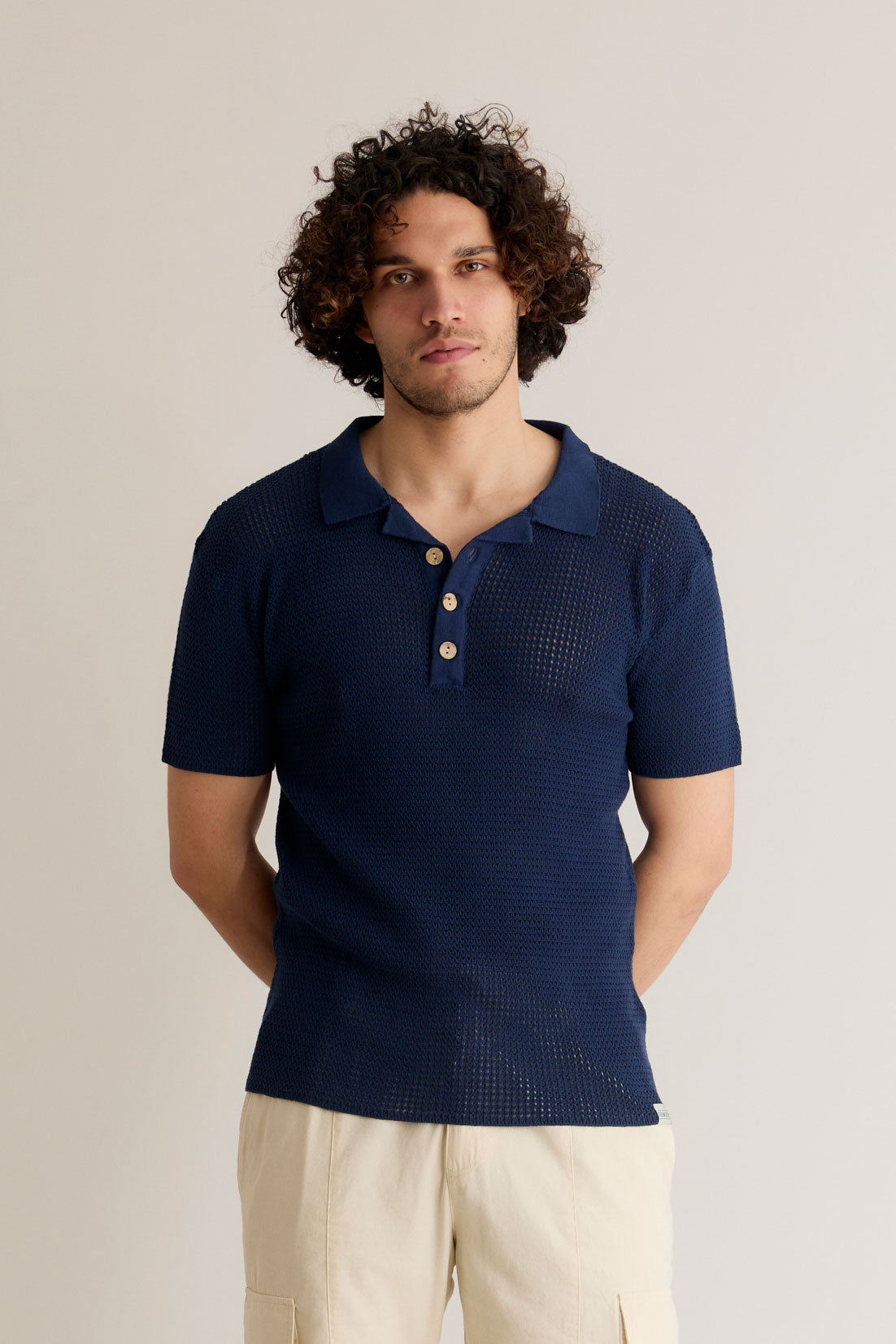 OLIVER - Organic Cotton Polo Top Dark Navy - Ecomarket.com