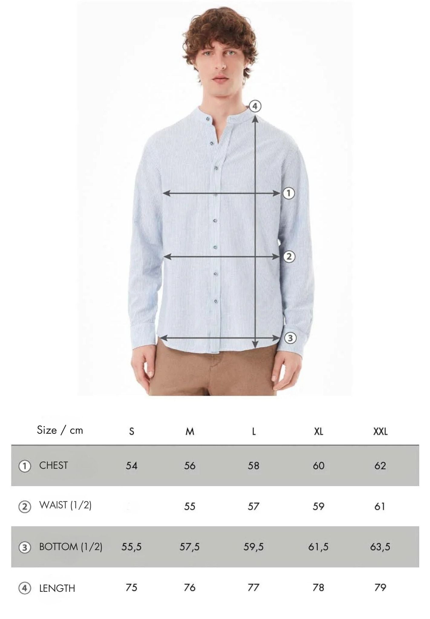 Yarn-Dyed Shirt in Organic Cotton & Linen in blue & white - Ecomarket.com