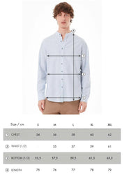 Yarn-Dyed Shirt in Organic Cotton & Linen in blue & white - Ecomarket.com