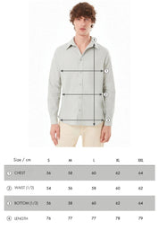 Long-Sleeved Shirt in Organic Cotton & Linen in green moss - Ecomarket.com