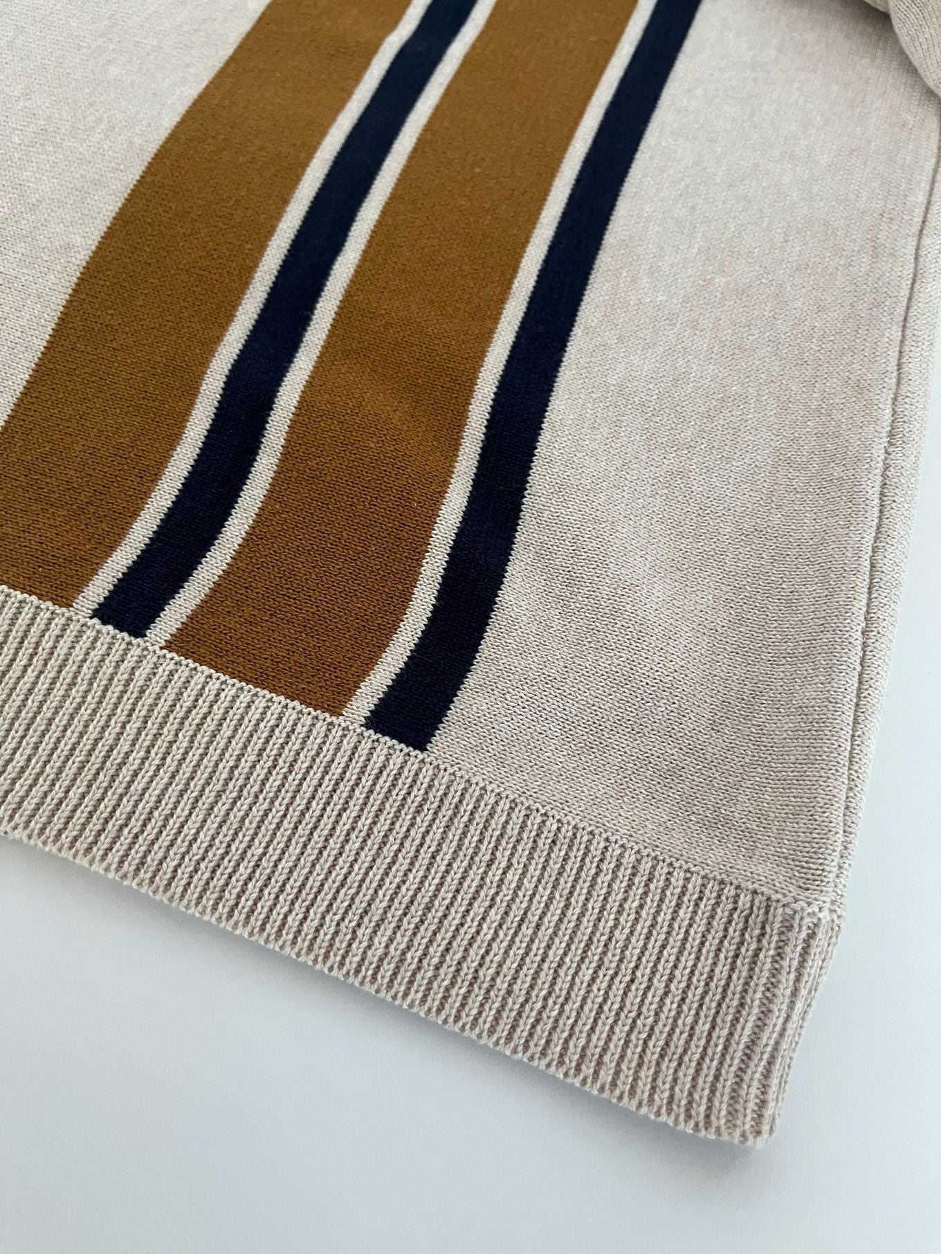 JOHNNY - Organic Cotton Knit Tee - Sand - Ecomarket.com
