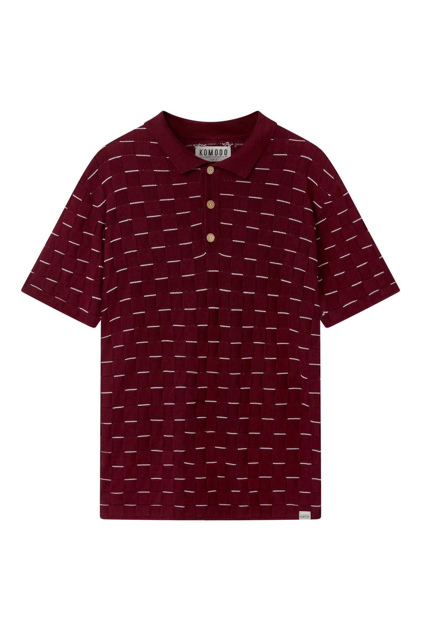 PERRY - Cotton Tencel Knit Polo - Berry - Ecomarket.com