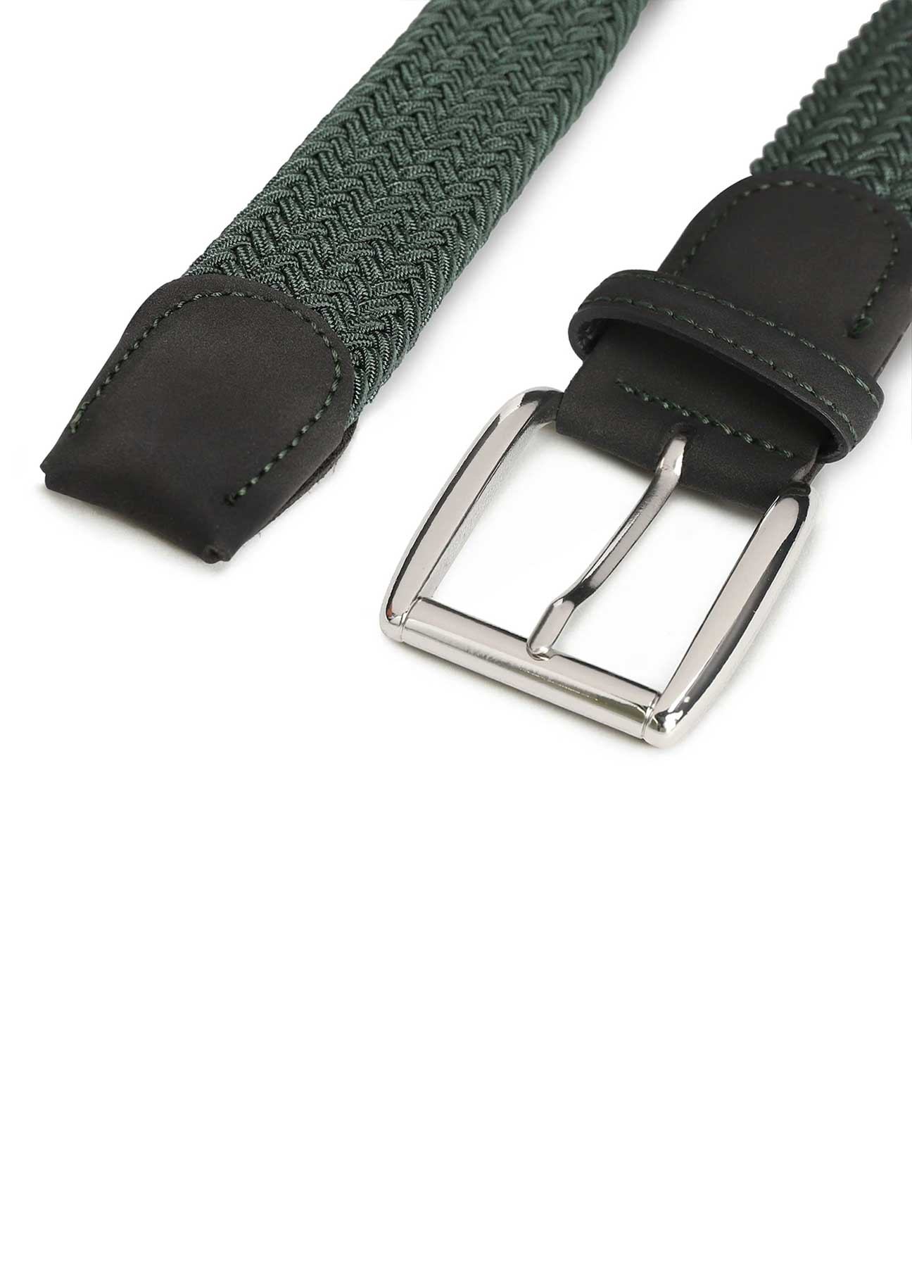 Prat Green Braided Vegan Belt - Ecomarket.com