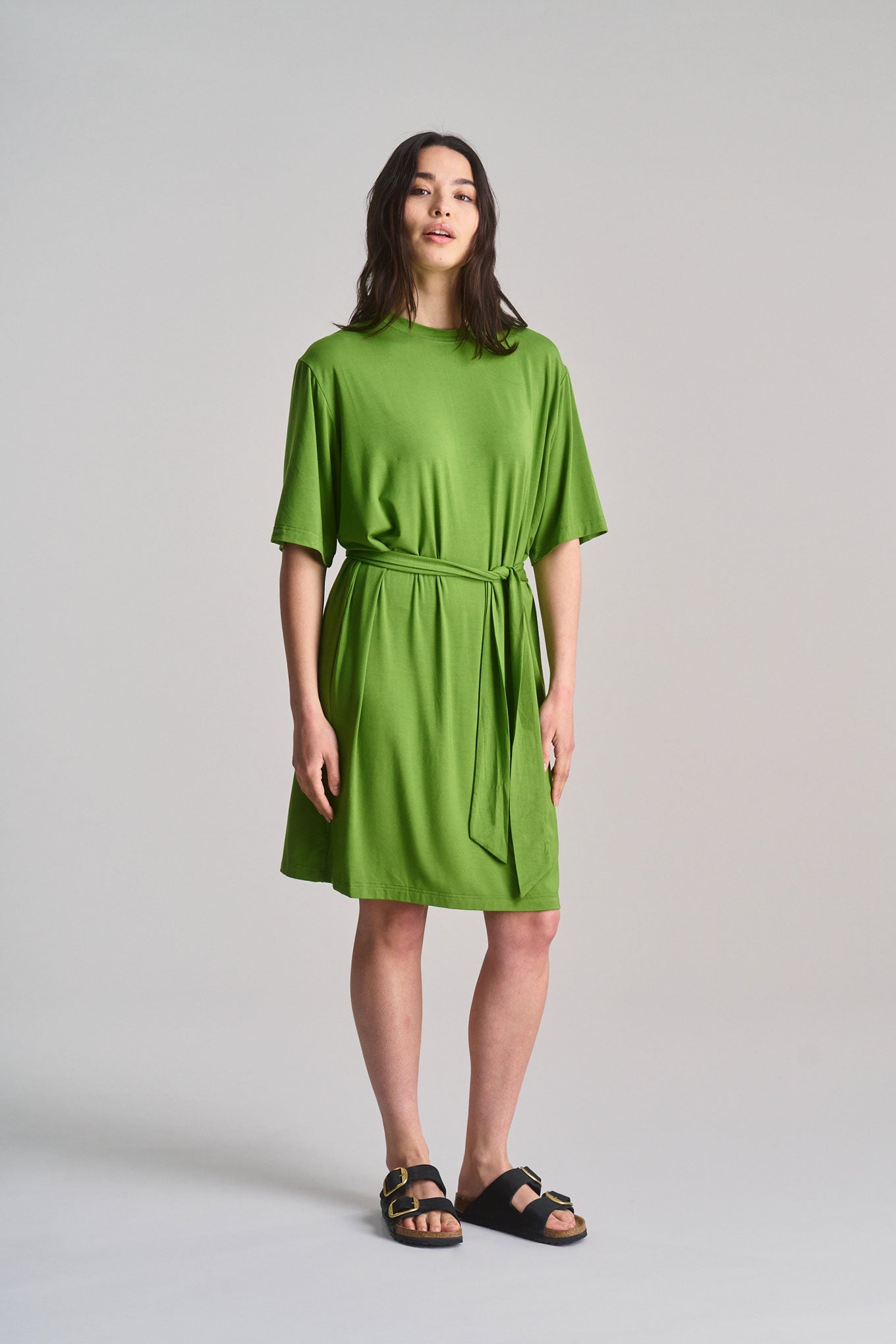 SADIE - Modal Jersey Dress - Green - Ecomarket.com
