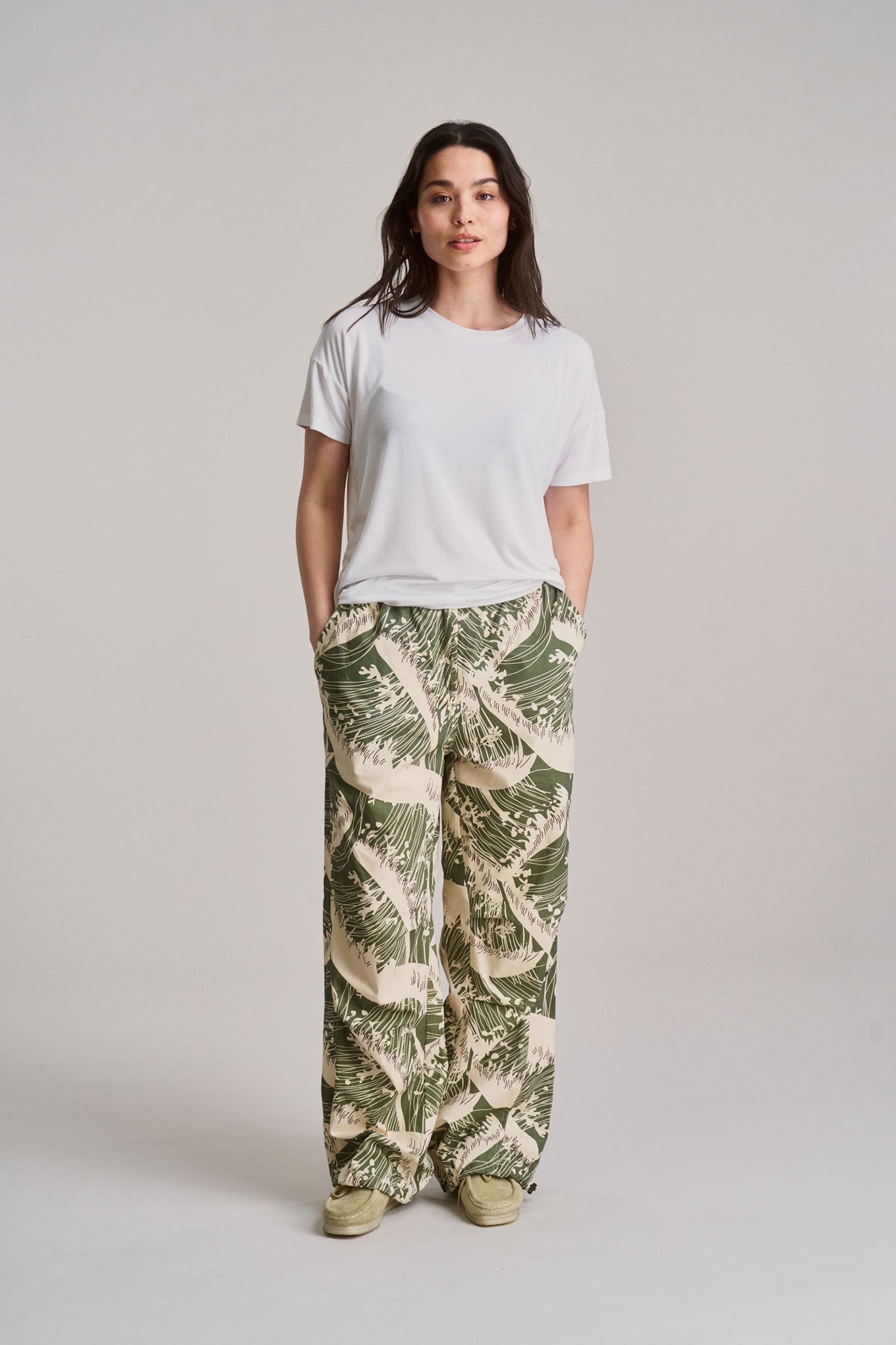 SAFARI - Womens Organic Cotton Trouser - Wave Print - Ecomarket.com