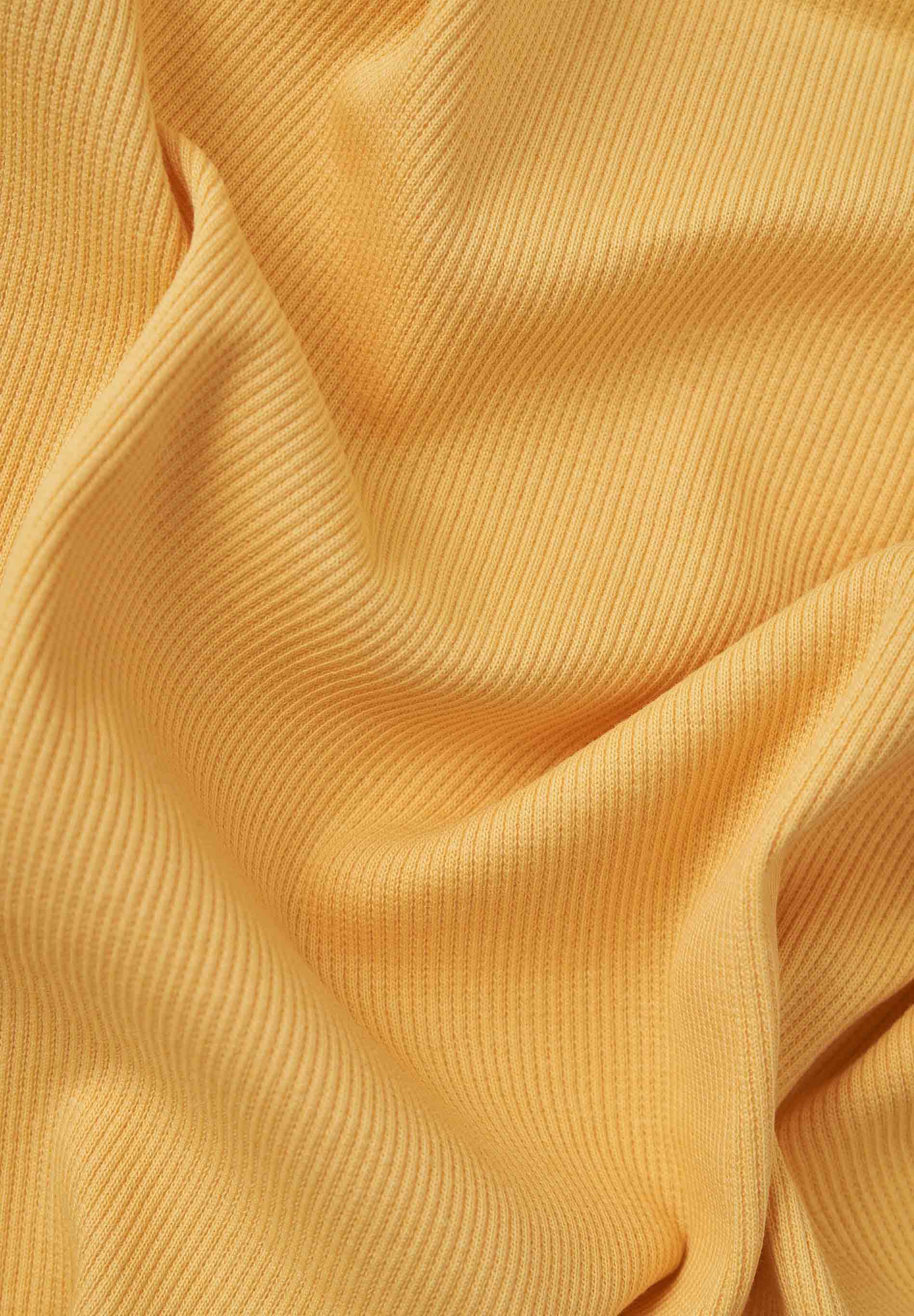 SONNIA | Cropped Ribbed Top in Organic Cotton in saffron - Ecomarket.com