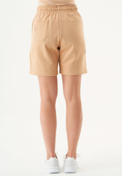 SHEYMA | Sweat Shorts in 100% Organic Cotton in beige - Ecomarket.com