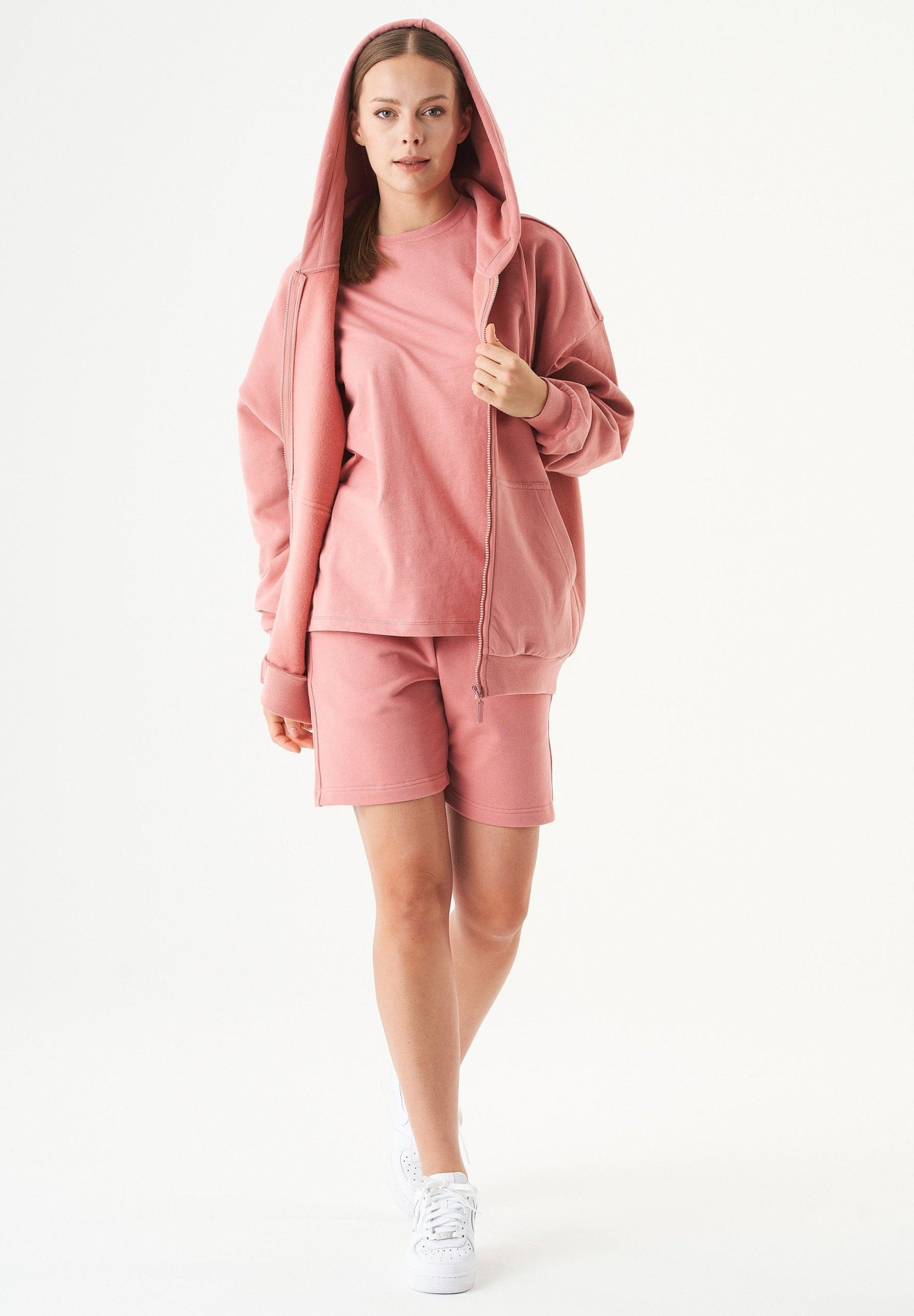SHEYMA | Sweat Shorts in 100% Organic Cotton in blush - Ecomarket.com