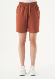 SHEYMA | Sweat Shorts in 100% Organic Cotton in cinnamon - Ecomarket.com