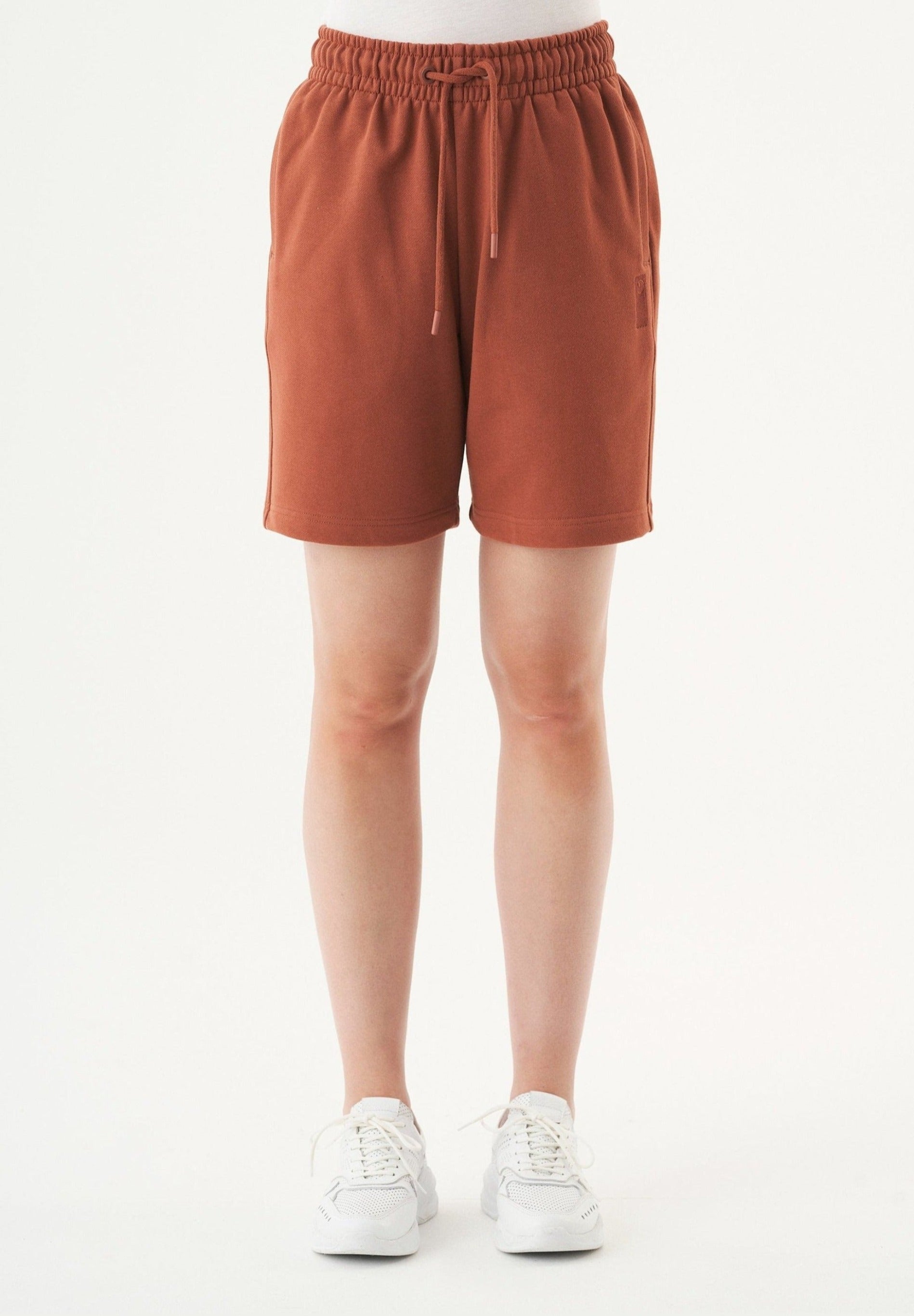 SHEYMA | Sweat Shorts in 100% Organic Cotton in cinnamon - Ecomarket.com