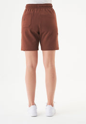 SHEYMA | Sweat Shorts in 100% Organic Cotton in coffee brown - Ecomarket.com