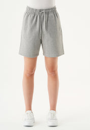 SHEYMA | Sweat Shorts in 100% Organic Cotton in grey melange - Ecomarket.com