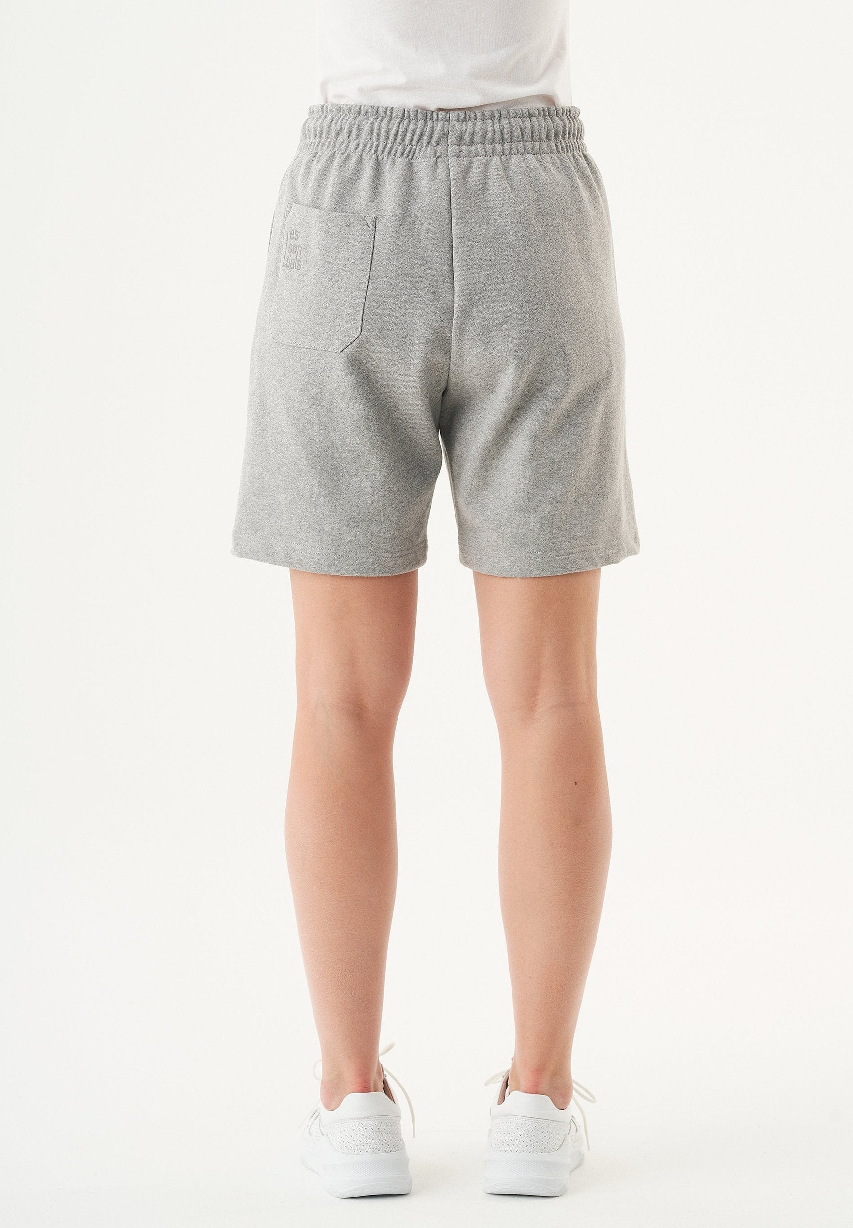 SHEYMA | Sweat Shorts in 100% Organic Cotton in grey melange - Ecomarket.com
