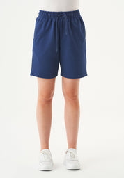 SHEYMA | Sweat Shorts in 100% Organic Cotton in navy - Ecomarket.com