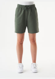 SHEYMA | Sweat Shorts in 100% Organic Cotton in olive green - Ecomarket.com