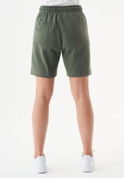 SHEYMA | Sweat Shorts in 100% Organic Cotton in olive green - Ecomarket.com