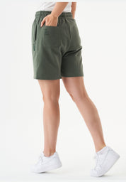 SHEYMA | Sweat Shorts in 100% Organic Cotton in olive green - Ecomarket.com