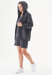 SHEYMA | Sweat Shorts in 100% Organic Cotton in antracite - Ecomarket.com