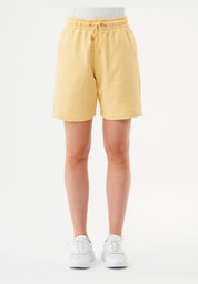 SHEYMA | Sweat Shorts in 100% Organic Cotton in soft yellow - Ecomarket.com