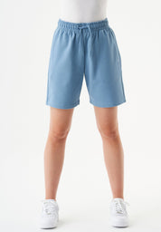 SHEYMA | Sweat Shorts in 100% Organic Cotton in steal blue - Ecomarket.com