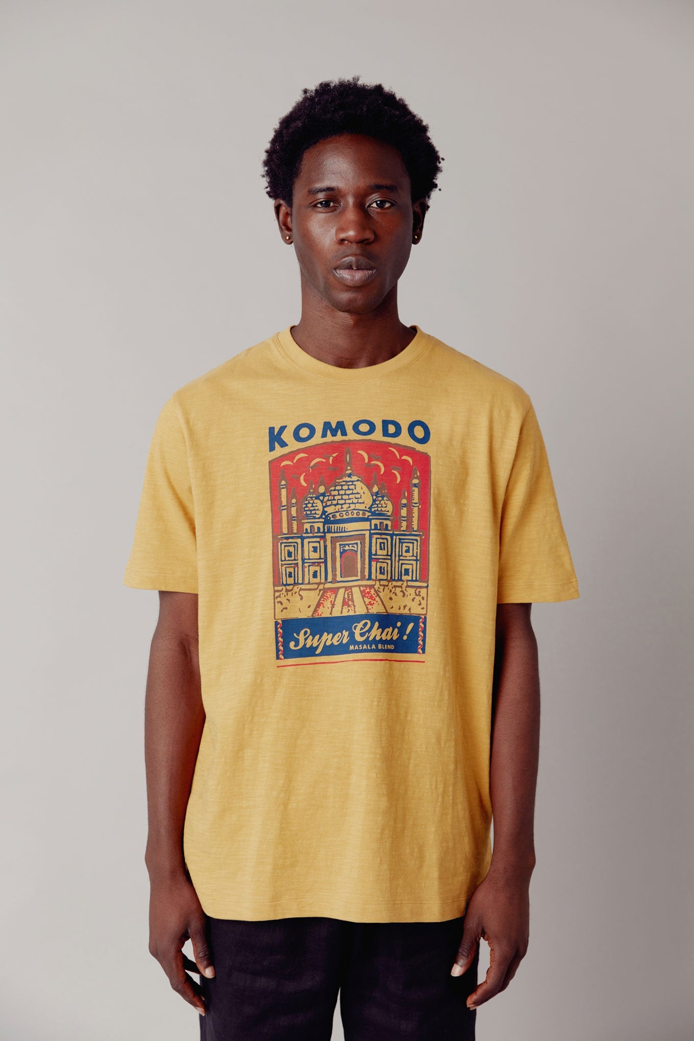 SUPER CHAI Mens GOTS Organic Cotton Tee - Honey - Ecomarket.com