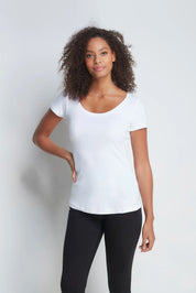 Scoop Neck Cotton Modal Blend T-shirt - Ecomarket.com
