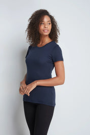 Short Sleeve Crew Neck Cotton Modal Blend T-shirt - Ecomarket.com