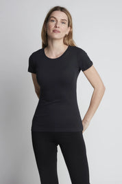 Short Sleeve Crew Neck Cotton Modal Blend T-shirt - Ecomarket.com
