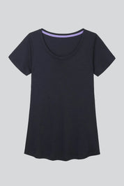Scoop Neck Cotton Modal Blend T-shirt - Ecomarket.com