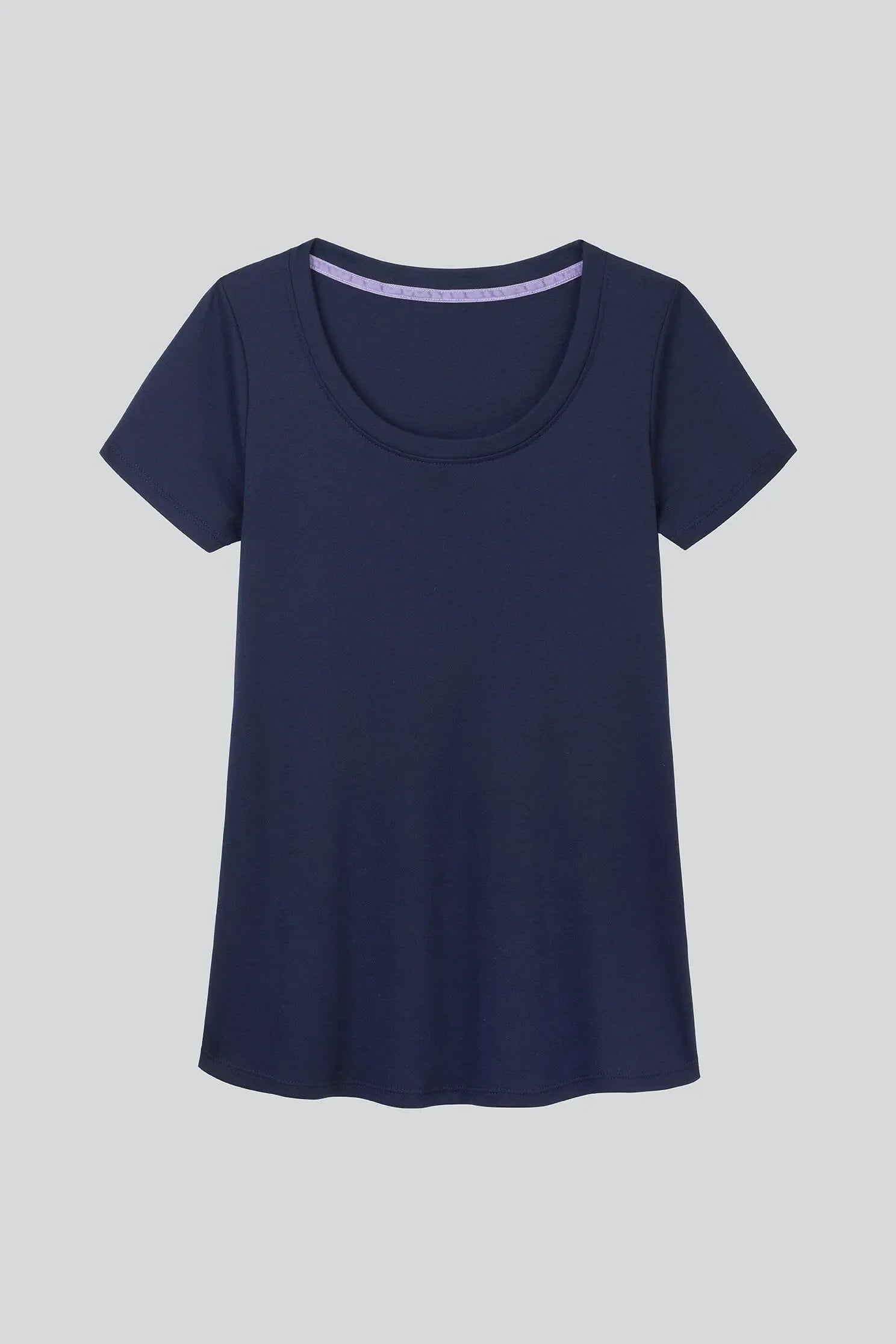 Scoop Neck Cotton Modal Blend T-shirt - Ecomarket.com