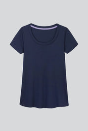 Scoop Neck Cotton Modal Blend T-shirt - Ecomarket.com