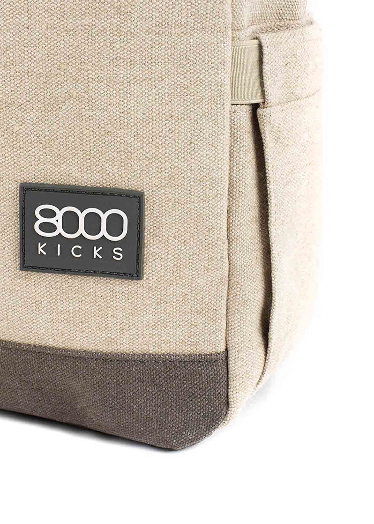 Small Hemp Backpack in Beige and Green - Ecomarket.com