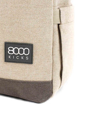 Small Hemp Backpack in Beige and Green - Ecomarket.com
